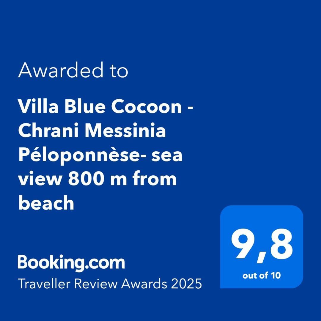 Villa Blue Cocoon - Chrani Messinia Peloponnese- Sea View 800 M From Beach Екстериор снимка